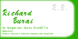 richard burai business card